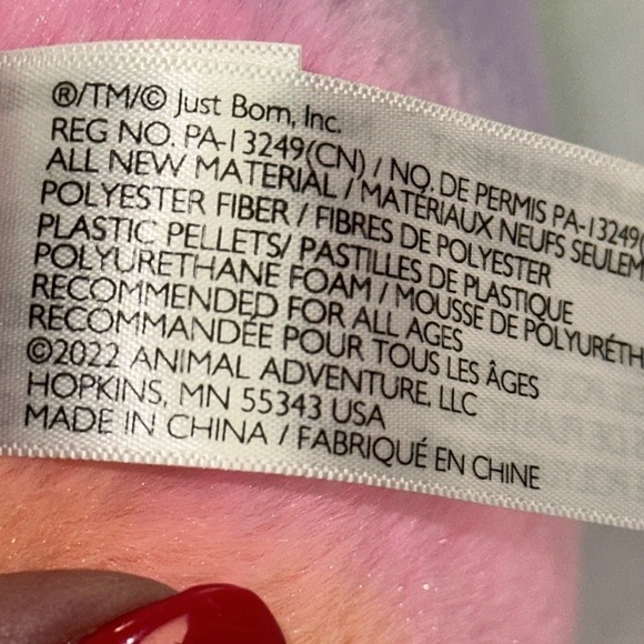 Peeps Animal Adventure Rainbow Bunny Plushie Preowned - Picture 4 of 5